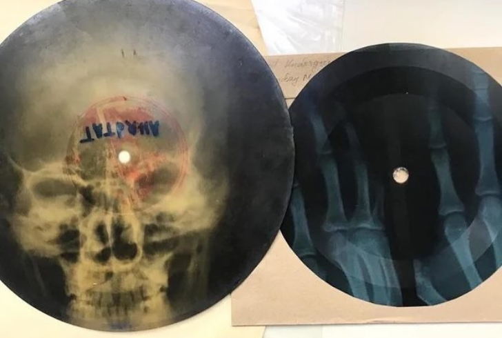 Music record made from X ray