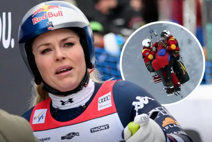 Lindsey Vonn after ski crash